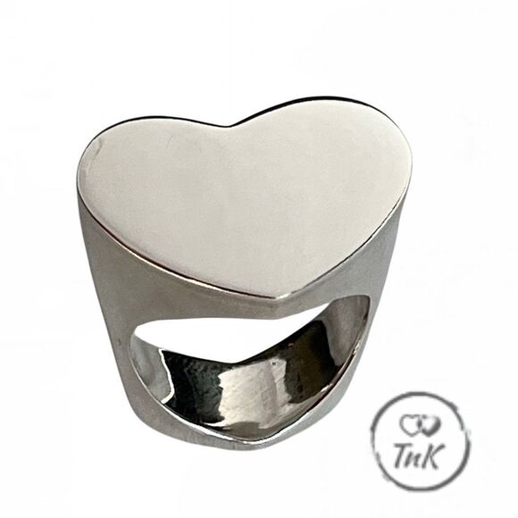 Tiffany & Co. Jewelry - Like New Tiffany & Co Paloma Picasso Double Modern Heart Ring - Silver - sz 7